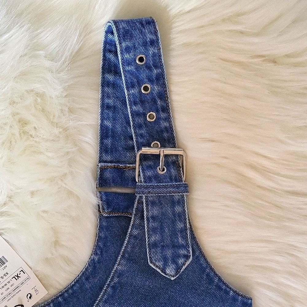 NWT zara buckled denim top - Picture 10 of 13